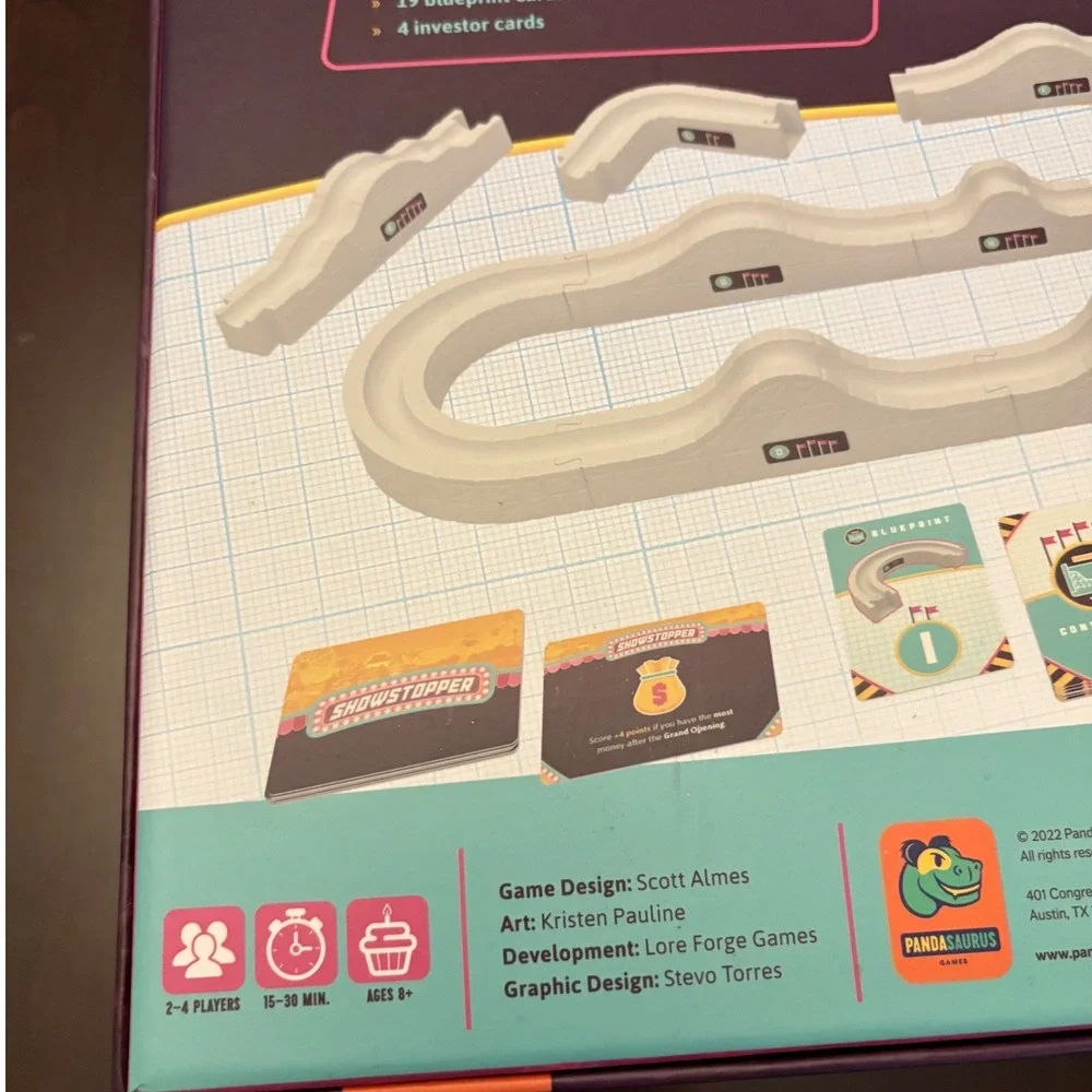 Roller Coaster Rush Board Game Pandasaurus Game Almes Physics Building STEM